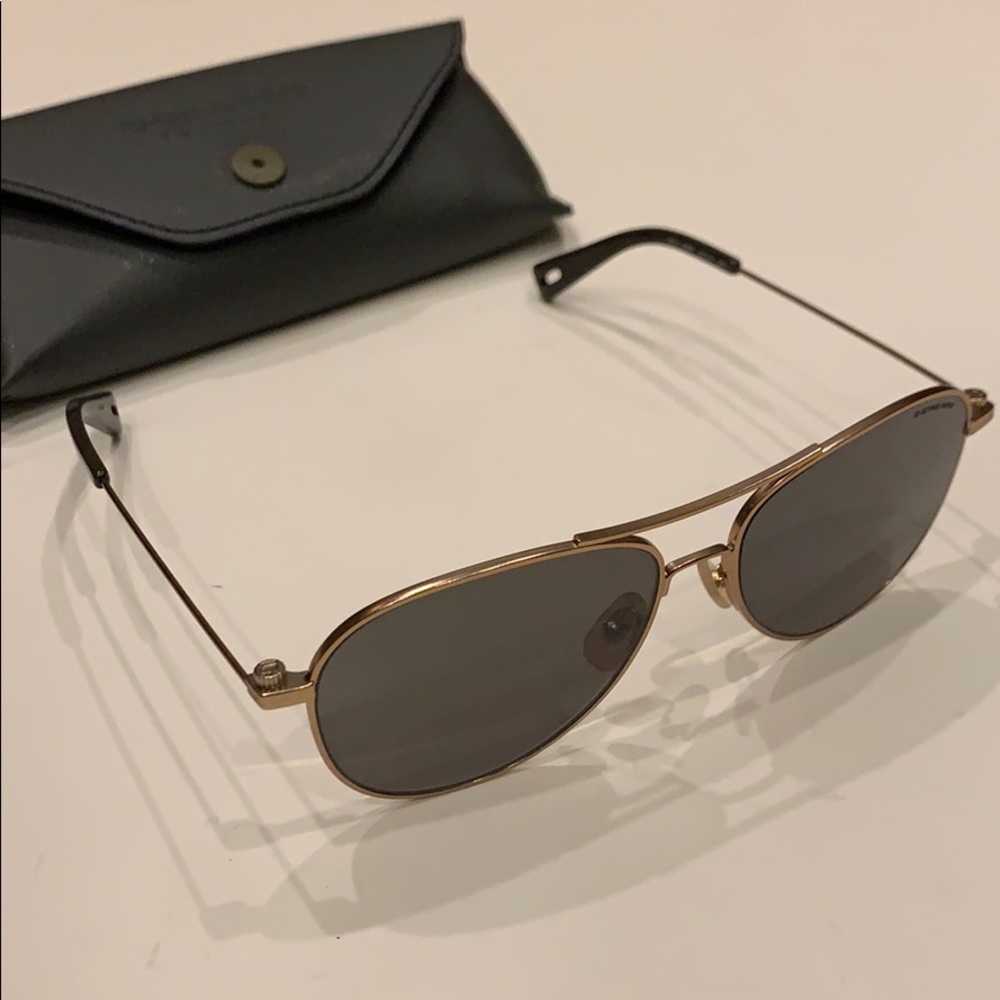 G Star Raw gold metal aviator sunglasses